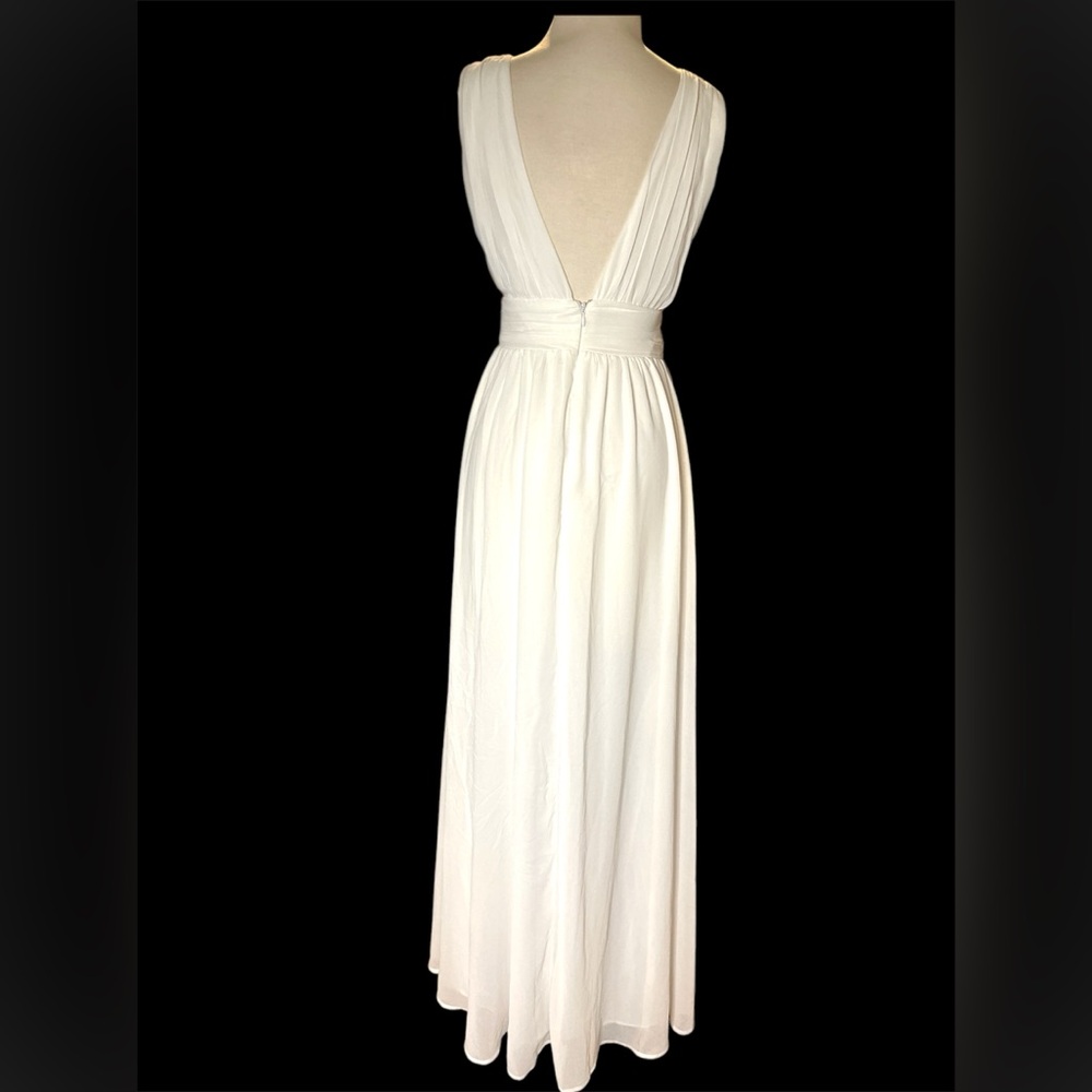 NWOT Lulus Heavenly Hues White Chiffon Maxi Dress XS - Picture 8 of 10